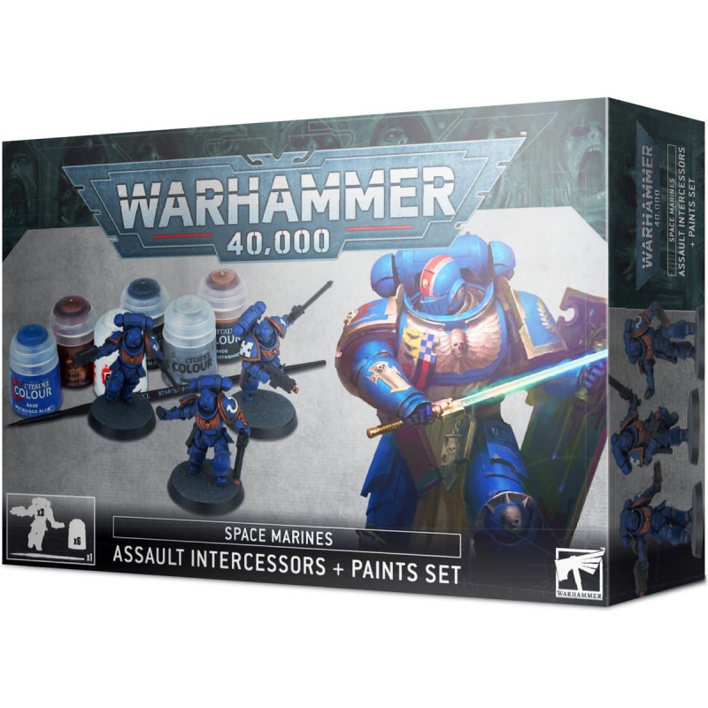 Space Marines Assault Intercessors & Paints Set Space Marines Assault Intercessors & Paints Set