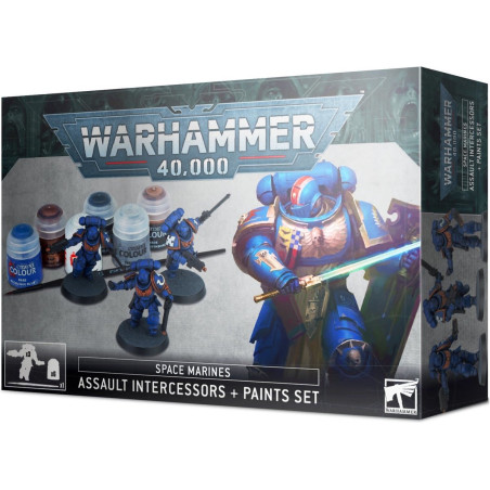 Space Marines Assault Intercessors & Paints Set