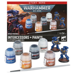 Warhammer 40k Space Marines Intercessors and Paints