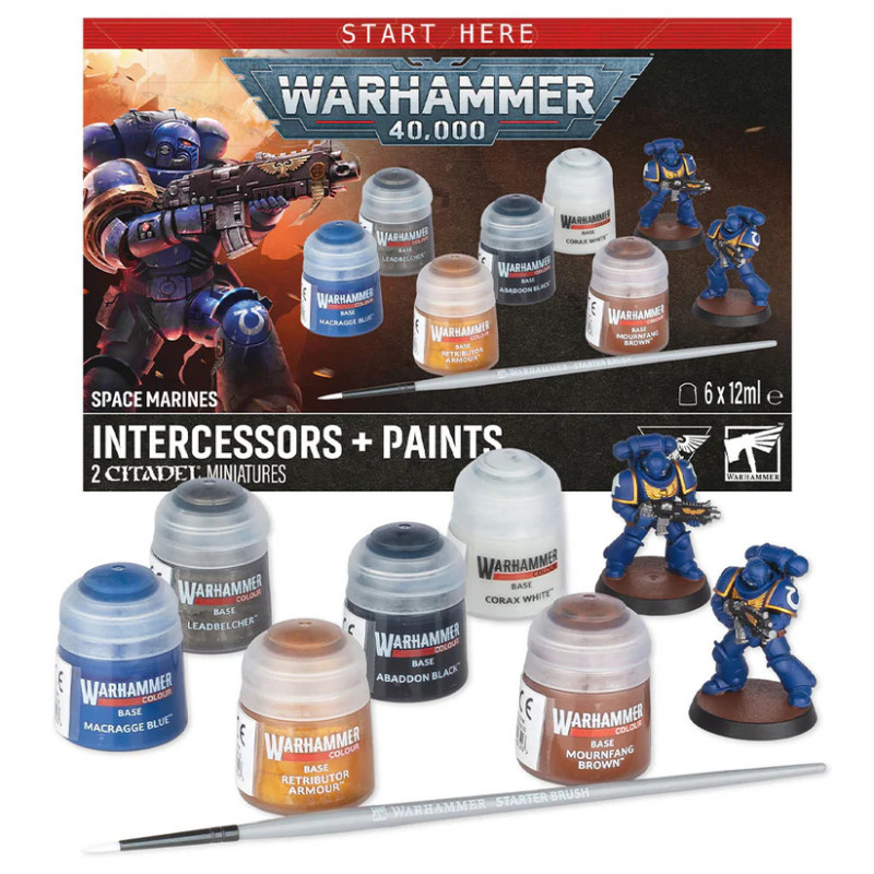 Warhammer 40k Space Marines Intercessors and Paints