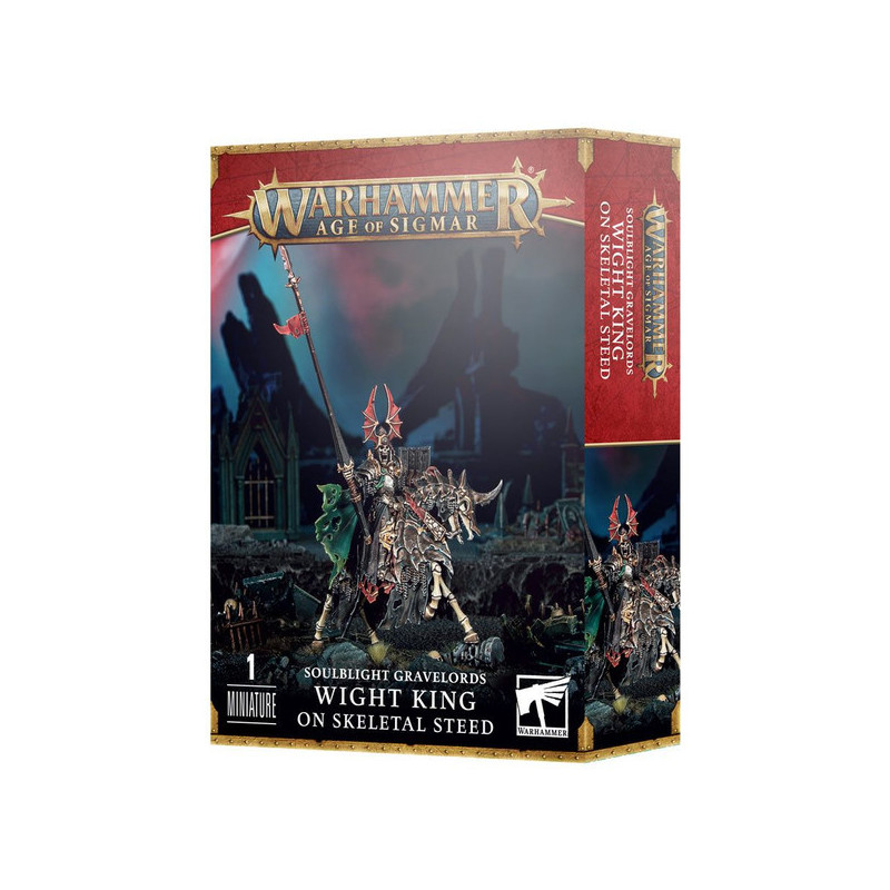 Warhammer Age of Stigmar Soulblight Gravelords Wight King on Skeletal Steed Warhammer Age of Stigmar Soulblight Gravelords Wight King on Skeletal Steed